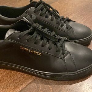 YSL Saint Laurent leather men's shoes